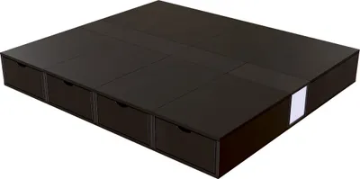 Produktbild von Doppelbett mit stauraum Würfel - 160x200 - Schwarz