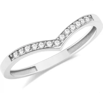 Produktbild von Schöner 9 Karat (375) Weißgold Damen - Wünschelrute Ring mit Zirkonia, 51 (16.2); TRS360759KWRSL