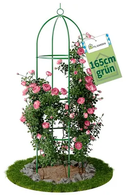 Produktbild von TTL GARDEN Rankhilfe Obelisk L 165x40cm grün – Rankgitter für Kletterpflanzen