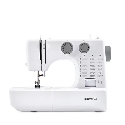 Produktbild von PRIXTON Nähmaschine P135, 45 Stiche, 4 Stufen Automatikknopfloch, Automatischer Einfädler, Elastischer Zickzack, zwei Geschwindigkeiten