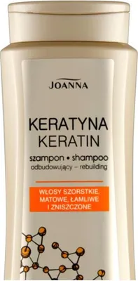 Image de Shampooing à la kératine de Joanna pour cheveux rêches et abîmés 400ml