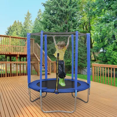Produktbild von Gartentrampolin Kindertrampolin Ø152cm Trampolin Outdoor mit Netz für den Garten,Outdoor