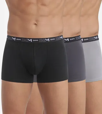Image de Dim boxer 3 pack Coton stretch boxer black / green / blue hommes