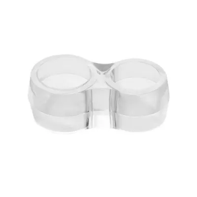 Image de Walteco Butoir de porte pour poignée, double, plastique, transparent