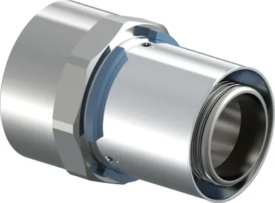 Image de UPONOR S-Press, manchon de transition, 40, Rp1 1/2" FT, 1 pièce.