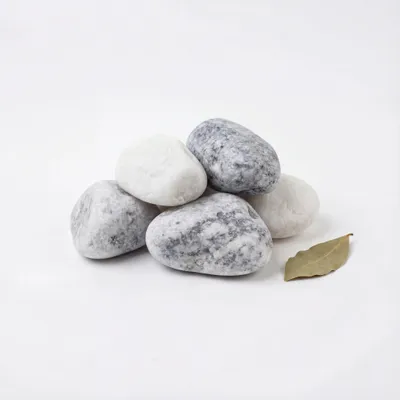 Produktbild von Carrara Marmor getrommelt 15-25 mm, Carrara, Weiß, 20 kg Sack, für Garten und Beet