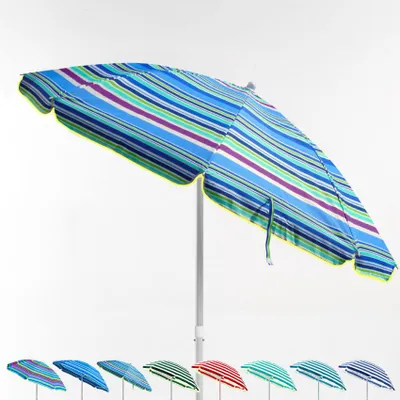 Produktbild von Sonnen Strandschirm Leicht Baumwolle 180 cm Taormina - Meeresphantasie 4