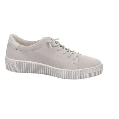 A single gray sneaker is shown from the side against a white background.