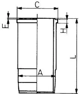 Produktbild von KOLBENSCHMIDT Zylinderlaufbuchse 89443110 9mm 268,5mm 147mm