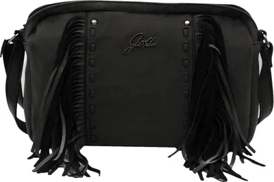Produktbild von Glüxklee GX-2566 Damen Handtasche Boho Fransentasche, Umhängetasche Schwarz