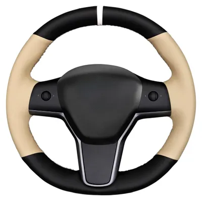 Produktbild von Lenkradbezug Leder für Tesla Modell 3 2017-2020 / Modell 3 Lenkradbezug