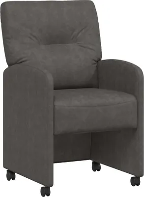 Produktbild von vidaXL Esszimmerstühle mit Rollen 2 pcs Schwarz 57 x 67 x 95 cm