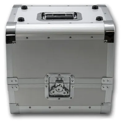 LP Plattencase PRO silber 50:50 Split, 80LPs | DJ Plattenkoffer für 80 Schallplatten