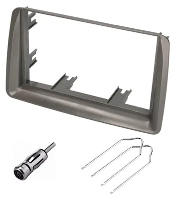 Autoradio 2-DIN Einbauset für Fiat Panda 169 2003-2012 grau
