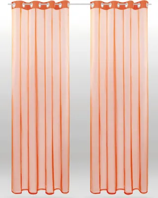 Immagine prodotto di confezione da 2 occhielli Noella trasparenti per tende, dimensioni: 140 x 145 cm (arancione)