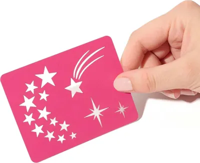 Produktbild von Schminkschablone Sterne pink - Einheitsgröße