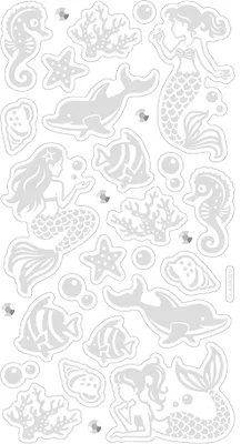 Produktbild von folia Metallic-Sticker Mermaid 29 Sticker auf 1 Blatt