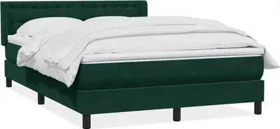 Obrázok produktu pre vidaXL Box spring posteľ s matracom tmavozelená 160x220 cm zamat