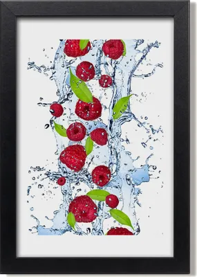 Produktbild von Bild 20x30 MDF-Rahmen, Wandkunst Himbeeren
