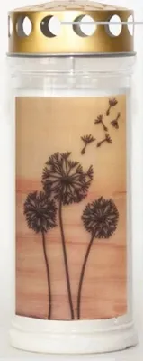 Produktbild von Motiv Wochenbrenner Pusteblume mit Golddeckel, Brenndauer bis zu 7 Tage