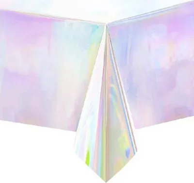 Obrázok produktu pre Obrus dúhové strieborný 274x137cm - Party Pal