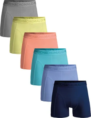 Produktbild von Muchachomalo Herren Boxershorts – 6er Pack – Baumwolle Stretch – Bequeme Unterwäsche – Größe L - U-LCSOLID1010-95