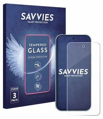 A product box and a screen protector for a smartphone.