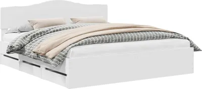 Obrázek produktu pro Rám postele se zásuvkou Bílá 180 x 200 cm Inženýrské dřevo