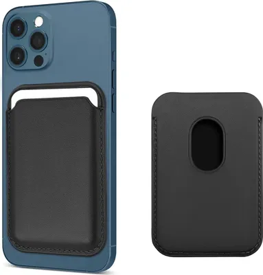Obrázek produktu pro INF Magnetický držák na kartu iPhone řady 12/13Polyuretankůže Černá