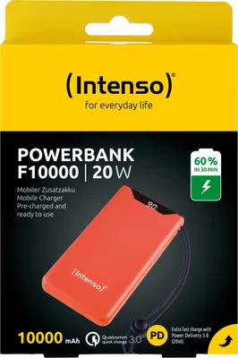 Obrázek produktu pro Intenso 7332038, 10000 mAh, Lithium-polymerová (LiPo), 3,7 V, 20 W, Oranžová