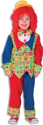 Produktbild von L3101330-140 bunt Kinder Clown Kostüm Zirkus Anzug Gr.140