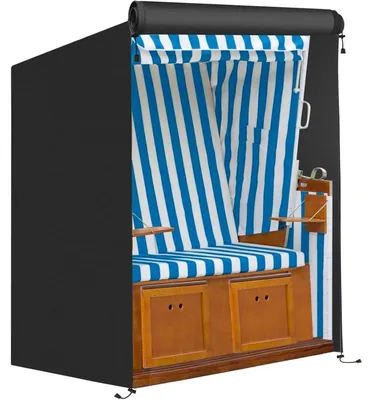 Productafbeelding van Strandkorfhoes 600D Oxford Zwart 600D Oxford-135x105x175 140cm