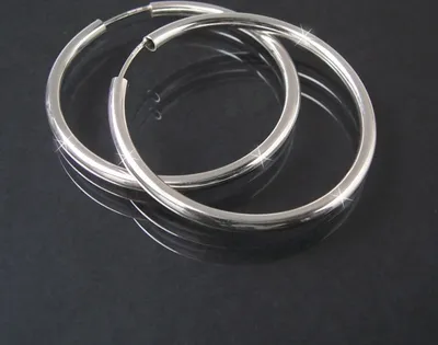Produktbild von Creolen Silber 925 Niklarson Ohrringe 3,5cm Rohrcreolen 14125-35