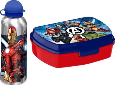 Zdjęcie produktu dla Marvel: Avengers - Zestaw lunchowy: pudełko na lunch i butelka na wodę