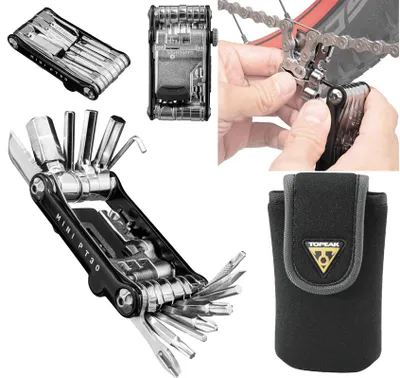 Immagine prodotto di Topeak Mini PT30, multiutensile, 30 funzioni, attrezzo per riparazione biciclette, nero