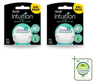 Obrázek produktu pro 2 náhradní holicí hlavice Wilkinson Intuition Sensitive Care pro citlivou pokožku – velké balení – 2 kusy