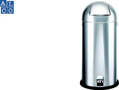 Produktbild von Alco Abfallsammler mit Push-Klappe Stahlblech 20l silber
