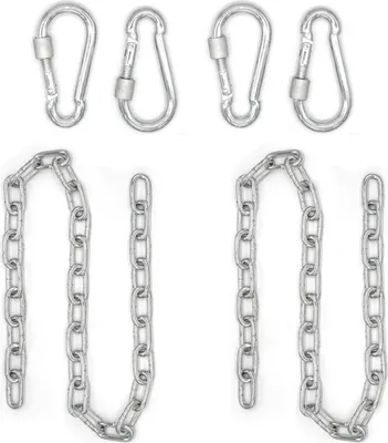 Produktbild von 2x 230kg Hängesessel Kette -100cm Aufhängung 4 Karabiner Hängematte Boxsack