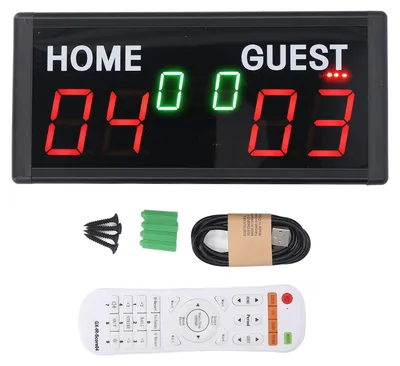 Obrázok produktu pre Digitálny displej, napájaný na batérie, prenosný, 1,8 palca, 6-miestny LED displej na párty, šport, stolný futbal, futbal