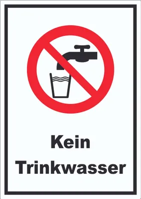 Produktbild von Kein Trinkwasser Aufkleber Nicht Trinken A7 (74x105mm)