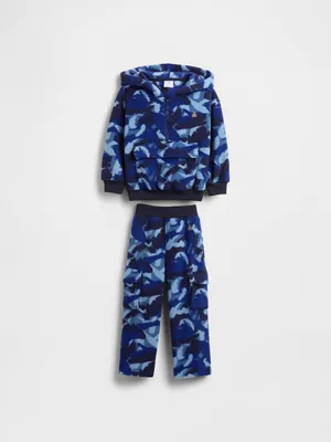 Produktbild von GAP Baby Fleece-Set mit Kapuze und halbem Reißverschluss aus Polarfleece 2YRS