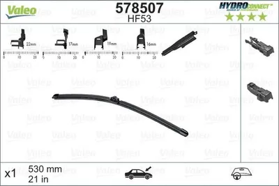 Produktbild von VALEO HYDROCONNECT Scheibenwischer Wischblatt für VW Golf IV Schrägheck (1J1) Rahmenlos 530mm