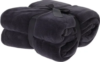 Obrázok produktu pre Fleecová deka 180 x 230 cm ESSENTIALS antracitová