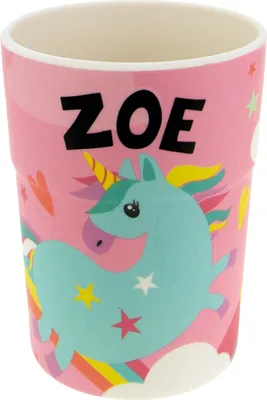 Produktbild von Bunter personalisierter Namens Kinderbecher mit Namen Zoe