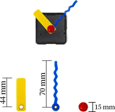 Image de INF Mécanisme d'horloge silencieux avec aiguilles - Pièces de réparation DIY 18.5 mm
