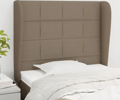 Produktbild von Cloris Designermöbel Kopfteil mit Ohren Taupe 93x23x118/128 cm Stoff 2024 Neu