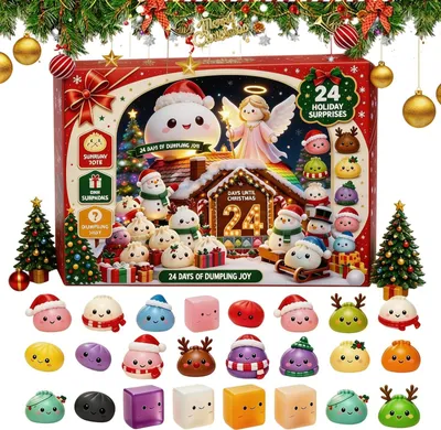 Produktbild von Squishy Weihnachten Adventskalender 2026 Quetschspielzeug-Kalender (L)