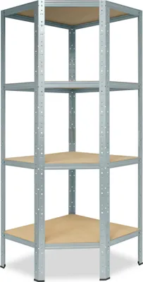 Obrázek produktu pro shelfplaza HOME 155x70x45cm Cornered Shelf v galvanizovaná provedení s 4 policemi a nosností 175 kg na polici