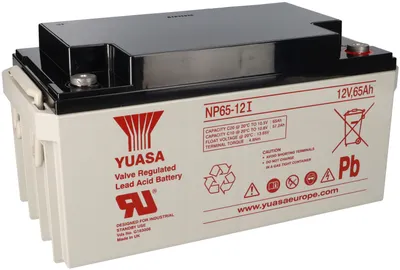 Zdjęcie produktu dla Akumulator kwasowo-ołowiowy Yuasa NP65-12I Pb 12V / 65Ah VdS, gwint wewnętrzny M6
