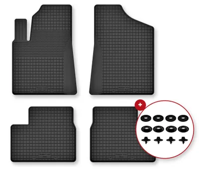 Zdjęcie produktu dla Dywaniki gumowe do Dodge Avenger 2007-2015 (sedan) – 4 szt., czarne, dobierane – Wielganizator Semi-Universal